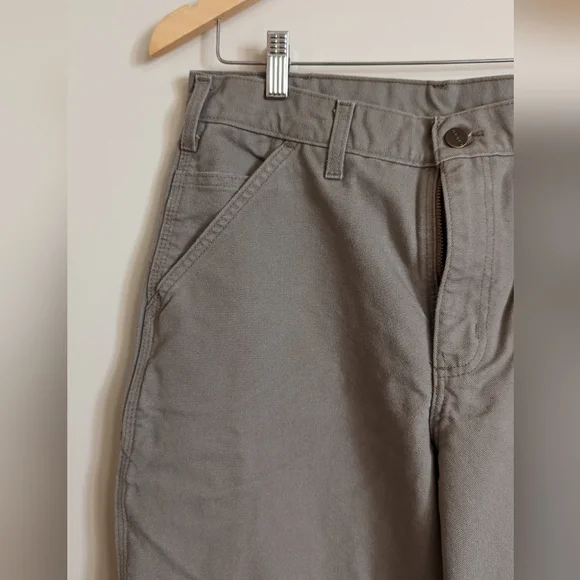 Carhartt Men's Washed Duck Work Dungaree in Desert - Picture 2 of 4